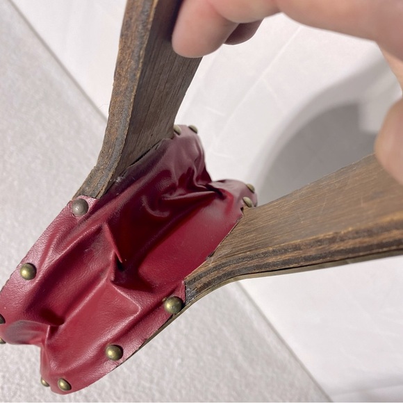 Vintage Antique Brass W Leather & Wood Decorative Bellows - Picture 7 of 14